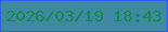 文字の大きさ：5、枠の色：2e5bfb、背景の色：408aa1、文字の色：118b4d 無料ブログパーツのブログ時計