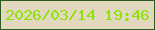 文字の大きさ：4、枠の色：2e5c1e、背景の色：e2d8bd、文字の色：8ee306 無料ブログパーツのブログ時計