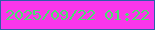 文字の大きさ：1、枠の色：2e5da9、背景の色：fa36eb、文字の色：4bdf6f 無料ブログパーツのブログ時計