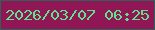 文字の大きさ：4、枠の色：2e6259、背景の色：901655、文字の色：61e18c 無料ブログパーツのブログ時計