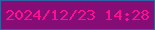 文字の大きさ：3、枠の色：2e63a5、背景の色：860c76、文字の色：fe0f90 無料ブログパーツのブログ時計