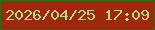 文字の大きさ：1、枠の色：2e6810、背景の色：a0280a、文字の色：b4db8f 無料ブログパーツのブログ時計