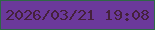 文字の大きさ：1、枠の色：2e6846、背景の色：6b399b、文字の色：45213c 無料ブログパーツのブログ時計