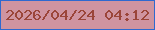 文字の大きさ：2、枠の色：2e69cf、背景の色：cf94a0、文字の色：9b4539 無料ブログパーツのブログ時計