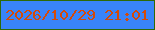 文字の大きさ：3、枠の色：2e6a06、背景の色：3984f9、文字の色：d44a08 無料ブログパーツのブログ時計