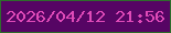文字の大きさ：3、枠の色：2e6c2c、背景の色：560564、文字の色：df4ab8 無料ブログパーツのブログ時計