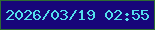 文字の大きさ：4、枠の色：2e6c32、背景の色：17067a、文字の色：53dfed 無料ブログパーツのブログ時計
