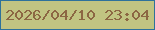 文字の大きさ：5、枠の色：2e729b、背景の色：c1c482、文字の色：8c6743 無料ブログパーツのブログ時計