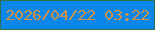 文字の大きさ：2、枠の色：2e7345、背景の色：0a87e9、文字の色：ce954a 無料ブログパーツのブログ時計