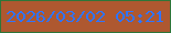 文字の大きさ：1、枠の色：2e7539、背景の色：ae5830、文字の色：2f74ff 無料ブログパーツのブログ時計
