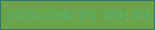 文字の大きさ：4、枠の色：2e7773、背景の色：6ca249、文字の色：54b06c 無料ブログパーツのブログ時計
