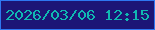 文字の大きさ：4、枠の色：2e77f1、背景の色：1c1576、文字の色：10b8b2 無料ブログパーツのブログ時計