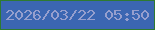 文字の大きさ：3、枠の色：2e7a31、背景の色：3b66b2、文字の色：969fce 無料ブログパーツのブログ時計