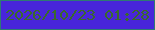 文字の大きさ：5、枠の色：2e7a73、背景の色：4825da、文字の色：3a692d 無料ブログパーツのブログ時計