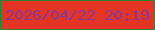文字の大きさ：3、枠の色：2e8332、背景の色：e43424、文字の色：883794 無料ブログパーツのブログ時計