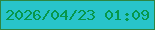 文字の大きさ：5、枠の色：2e8541、背景の色：28c4ca、文字の色：07974b 無料ブログパーツのブログ時計