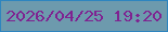 文字の大きさ：2、枠の色：2e85bf、背景の色：6d9aad、文字の色：7f2391 無料ブログパーツのブログ時計