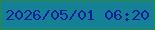 文字の大きさ：1、枠の色：2e8840、背景の色：148196、文字の色：001f9a 無料ブログパーツのブログ時計