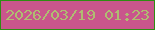 文字の大きさ：2、枠の色：2e8d13、背景の色：c9568c、文字の色：afbd71 無料ブログパーツのブログ時計