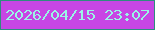 文字の大きさ：1、枠の色：2e8d7e、背景の色：c746e4、文字の色：9af6e6 無料ブログパーツのブログ時計