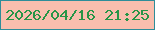 文字の大きさ：1、枠の色：2e8d99、背景の色：f9beae、文字の色：269546 無料ブログパーツのブログ時計