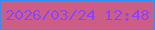 文字の大きさ：3、枠の色：2e90f4、背景の色：cc5e86、文字の色：8a45fa 無料ブログパーツのブログ時計
