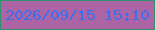 文字の大きさ：3、枠の色：2e936f、背景の色：ad64a5、文字の色：3b6fec 無料ブログパーツのブログ時計