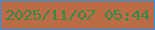 文字の大きさ：3、枠の色：2e93f0、背景の色：bb6c45、文字の色：328b49 無料ブログパーツのブログ時計