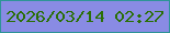 文字の大きさ：2、枠の色：2e9497、背景の色：898be4、文字の色：2a6f05 無料ブログパーツのブログ時計