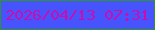 文字の大きさ：4、枠の色：2e9628、背景の色：4753fd、文字の色：c90daf 無料ブログパーツのブログ時計