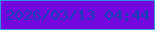 文字の大きさ：4、枠の色：2e96e5、背景の色：7407df、文字の色：0b42b1 無料ブログパーツのブログ時計
