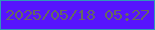 文字の大きさ：4、枠の色：2e98ba、背景の色：5714fd、文字の色：666862 無料ブログパーツのブログ時計