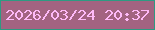 文字の大きさ：4、枠の色：2e9a82、背景の色：a36381、文字の色：febaf8 無料ブログパーツのブログ時計