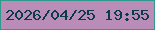 文字の大きさ：1、枠の色：2e9a8b、背景の色：ba8db8、文字の色：093c46 無料ブログパーツのブログ時計