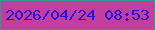 文字の大きさ：3、枠の色：2e9b8c、背景の色：c33f9f、文字の色：290fde 無料ブログパーツのブログ時計