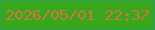 文字の大きさ：5、枠の色：2e9d5d、背景の色：38a71a、文字の色：cd7842 無料ブログパーツのブログ時計