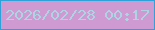 文字の大きさ：1、枠の色：2ea1d8、背景の色：cf99d2、文字の色：acd4e4 無料ブログパーツのブログ時計