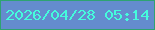 文字の大きさ：2、枠の色：2ea372、背景の色：648cce、文字の色：45fcdc 無料ブログパーツのブログ時計