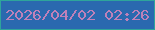 文字の大きさ：2、枠の色：2ea59b、背景の色：2a69af、文字の色：be81b9 無料ブログパーツのブログ時計