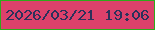 文字の大きさ：4、枠の色：2eaa1b、背景の色：dc416b、文字の色：2c315b 無料ブログパーツのブログ時計