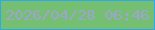 文字の大きさ：1、枠の色：2eaaec、背景の色：75bf73、文字の色：9ea4cf 無料ブログパーツのブログ時計