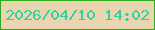 文字の大きさ：4、枠の色：2eab1e、背景の色：e9d5b0、文字の色：30d0a0 無料ブログパーツのブログ時計