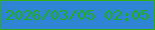 文字の大きさ：4、枠の色：2ead19、背景の色：2f84d4、文字の色：1dad1e 無料ブログパーツのブログ時計