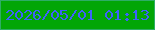 文字の大きさ：5、枠の色：2ead66、背景の色：02a606、文字の色：3e62fb 無料ブログパーツのブログ時計