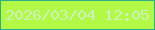 文字の大きさ：3、枠の色：2eae88、背景の色：b2f946、文字の色：cff1c0 無料ブログパーツのブログ時計