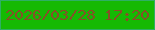 文字の大きさ：3、枠の色：2eaf64、背景の色：15b903、文字の色：865028 無料ブログパーツのブログ時計