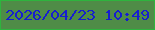 文字の大きさ：4、枠の色：2eb43e、背景の色：4f8c47、文字の色：161ed0 無料ブログパーツのブログ時計