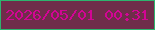 文字の大きさ：3、枠の色：2eb46e、背景の色：6f2d4a、文字の色：d20594 無料ブログパーツのブログ時計
