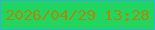 文字の大きさ：5、枠の色：2eb4cf、背景の色：21d560、文字の色：a18f08 無料ブログパーツのブログ時計