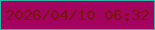 文字の大きさ：1、枠の色：2eb5a3、背景の色：a3025f、文字の色：79150e 無料ブログパーツのブログ時計